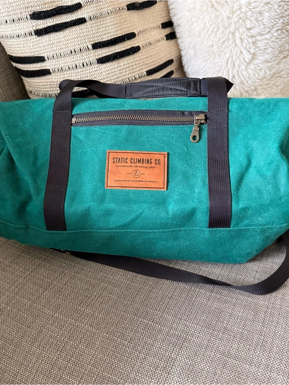 Static Climbing Emerald Green Waxed Canvas 16